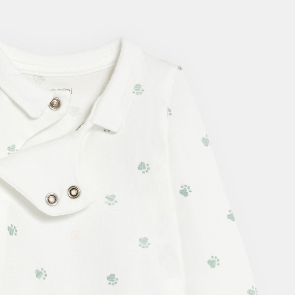 سالوبيت فاخر وبودي برسمة كلب باللون الأخضر للفتيان الرُضع